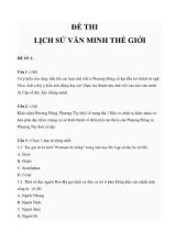 Đề thi Lịch sử văn minh thế giới